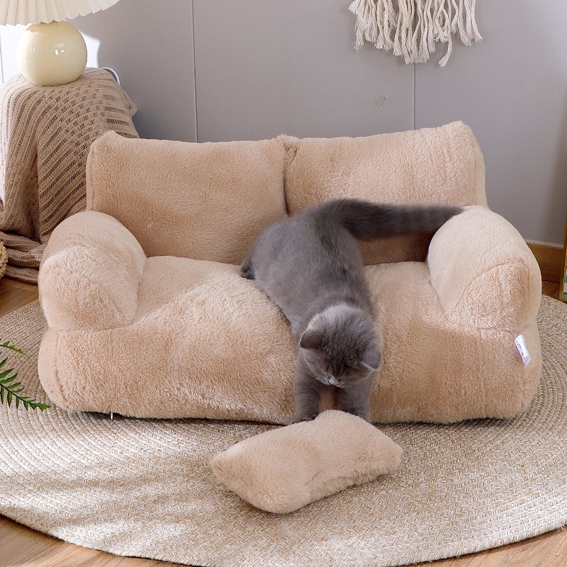 Luxury Cat Bed Sofa Winter Warm Cat & Dogs Comfortable Plush Puppy Bed Pet Supplies - Image 2