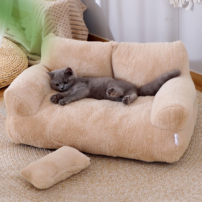 Luxury Cat Bed Sofa Winter Warm Cat & Dogs Comfortable Plush Puppy Bed Pet Supplies - Image 8