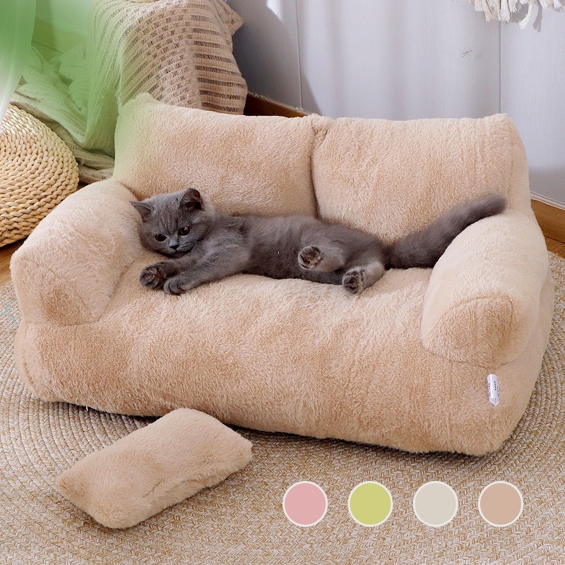 Luxury Cat Bed Sofa Winter Warm Cat & Dogs Comfortable Plush Puppy Bed Pet Supplies