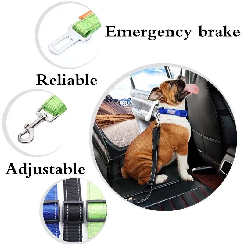 Pet Supplies Dog Car Dog Seat Belt Harness Leash Dog Collar Adjustable Seatbelt Leash For Small Medium Dog Traveling Accessories - Image 9