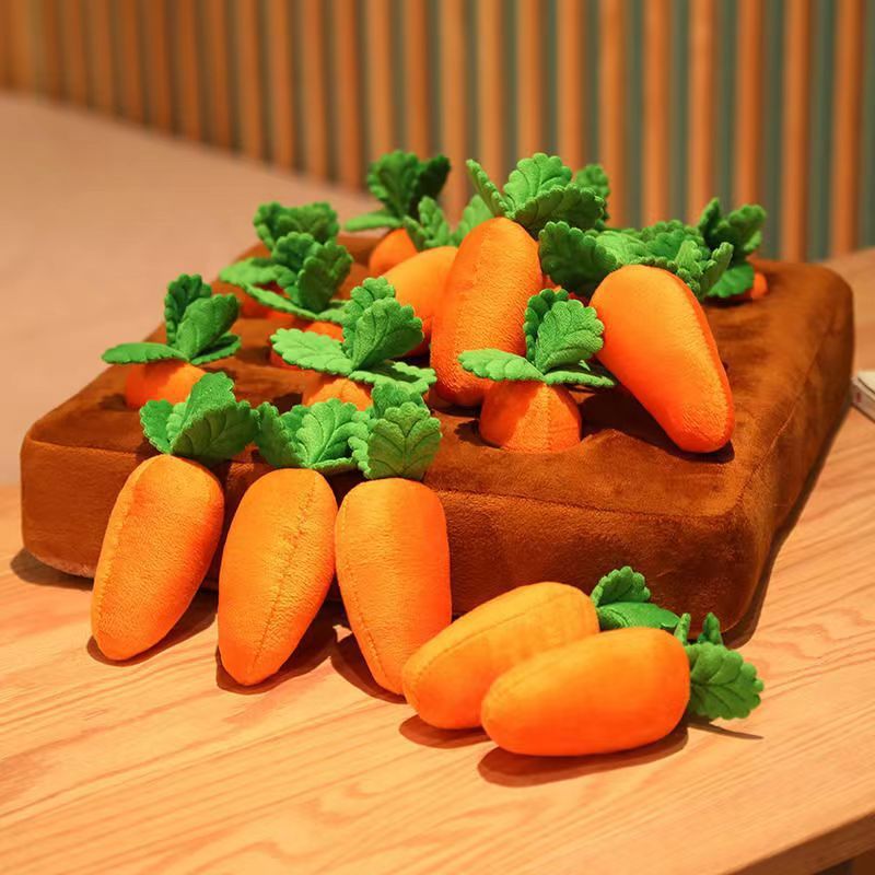 Pet Dog Toys Carrot Plush Toy Vegetable Chew Toy For Dogs Snuffle Mat For Dogs Cats Durable Chew Puppy Toy Dogs Accessories - Image 7