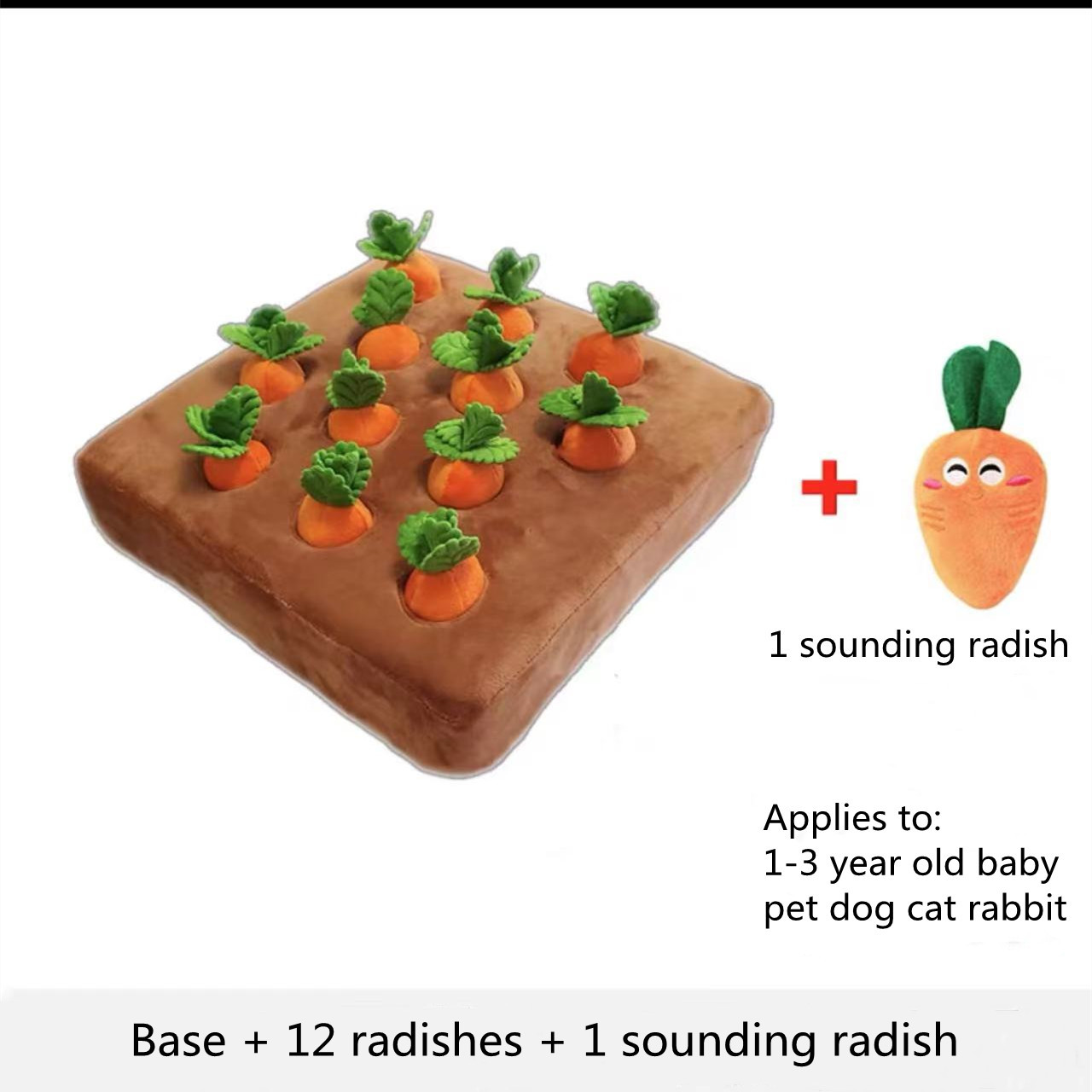 Pet Dog Toys Carrot Plush Toy Vegetable Chew Toy For Dogs Snuffle Mat For Dogs Cats Durable Chew Puppy Toy Dogs Accessories - Image 2