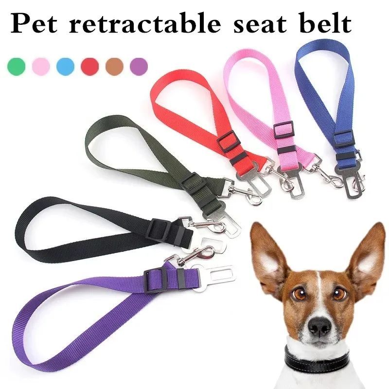 Pet Supplies Dog Car Dog Seat Belt Harness Leash Dog Collar Adjustable Seatbelt Leash For Small Medium Dog Traveling Accessories - Image 4