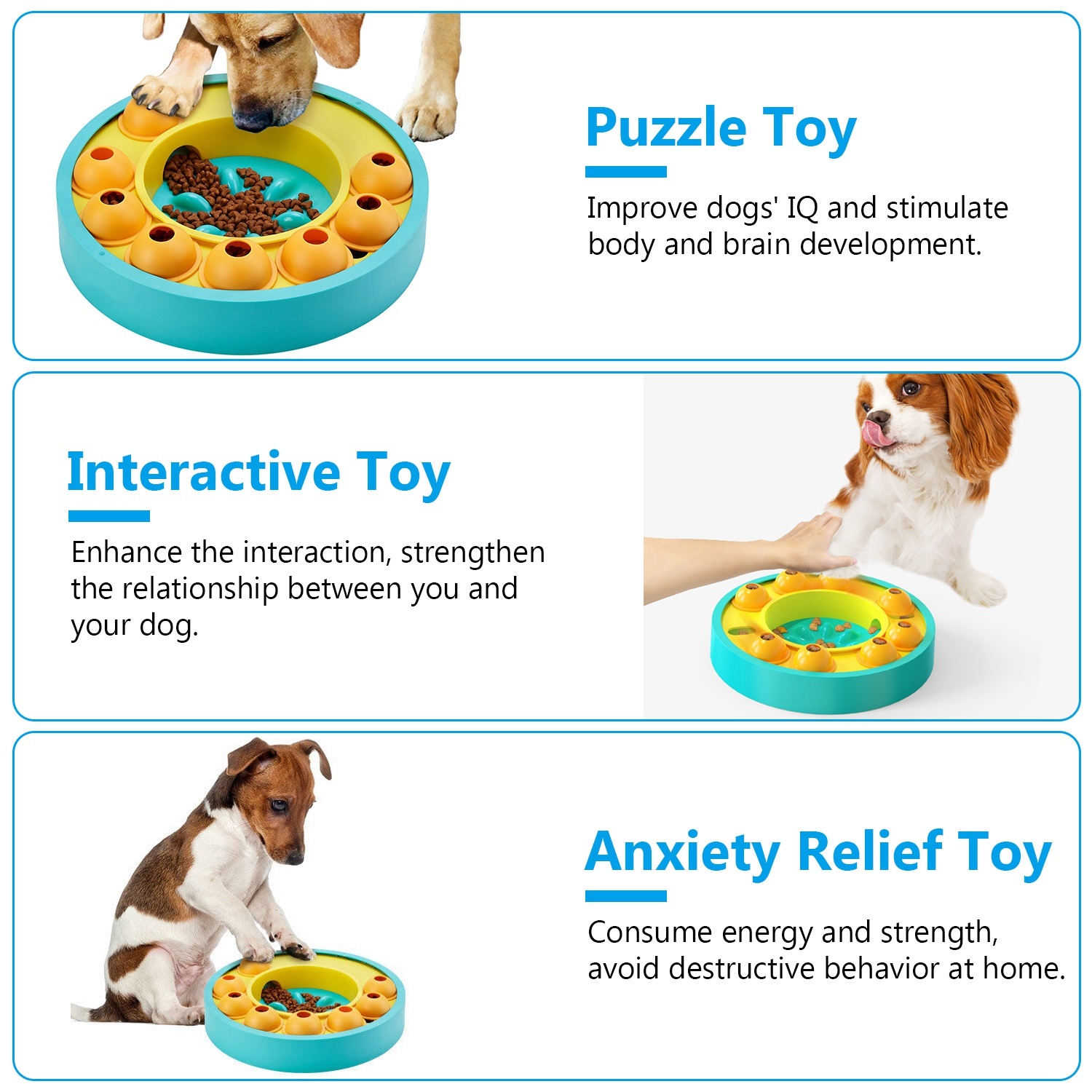 Dog Treat Dispensing Toy For IQ Training Mental Enrichment For Small Medium Large Dog Cat - Image 7