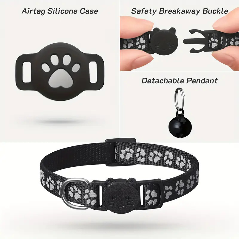 Creative Cartoon Printed Pet Cat Locator Collar - Image 3