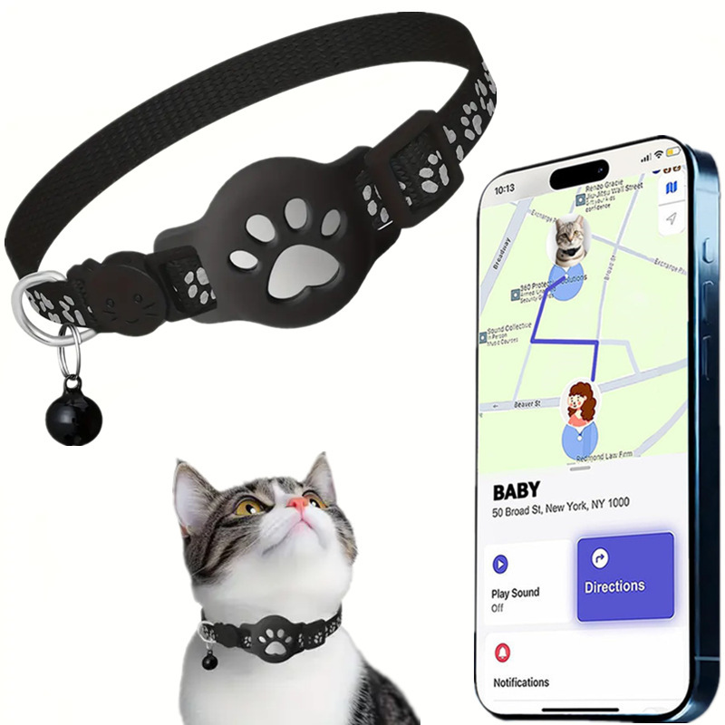 Creative Cartoon Printed Pet Cat Locator Collar - Image 9